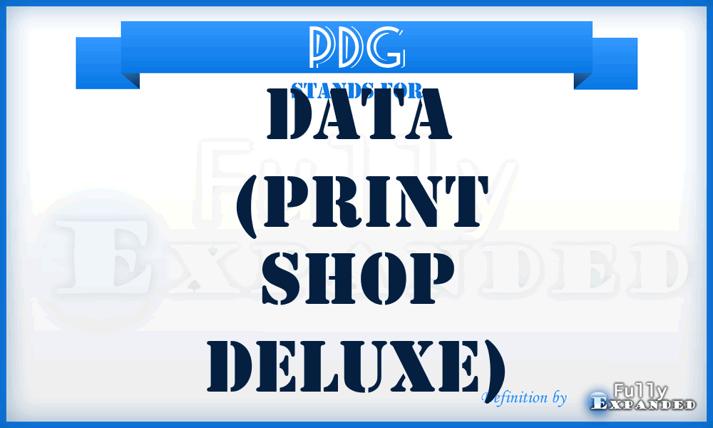 PDG - Data (Print Shop Deluxe)