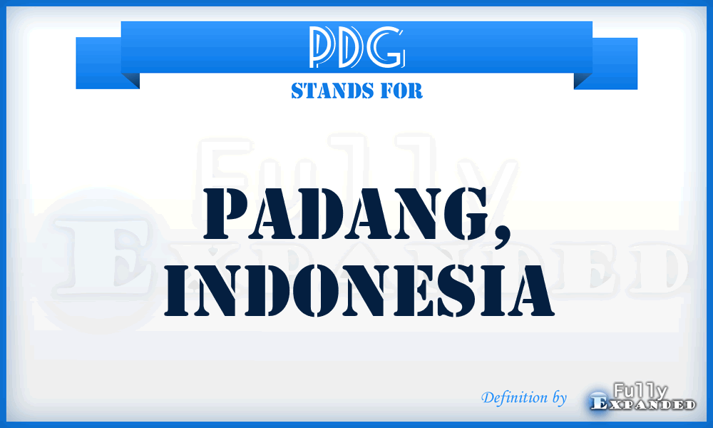 PDG - Padang, Indonesia