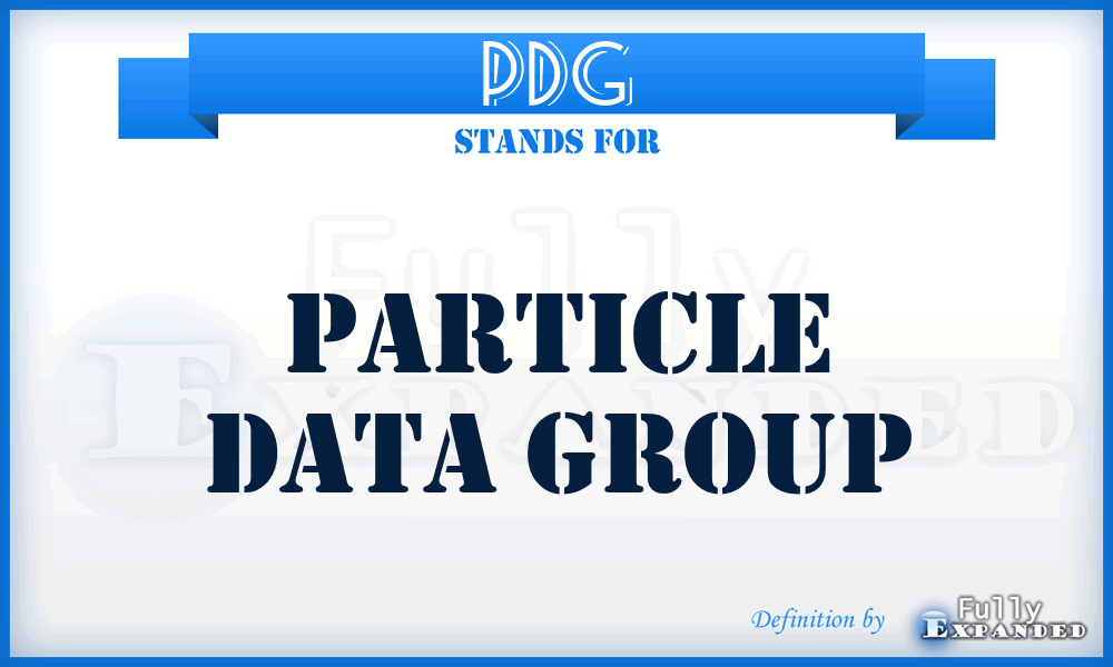 PDG - Particle Data Group