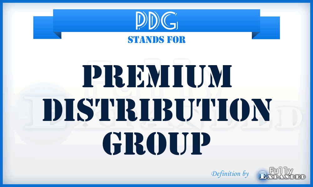 PDG - Premium Distribution Group