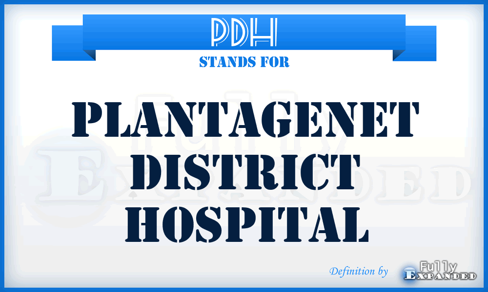 PDH - Plantagenet District Hospital