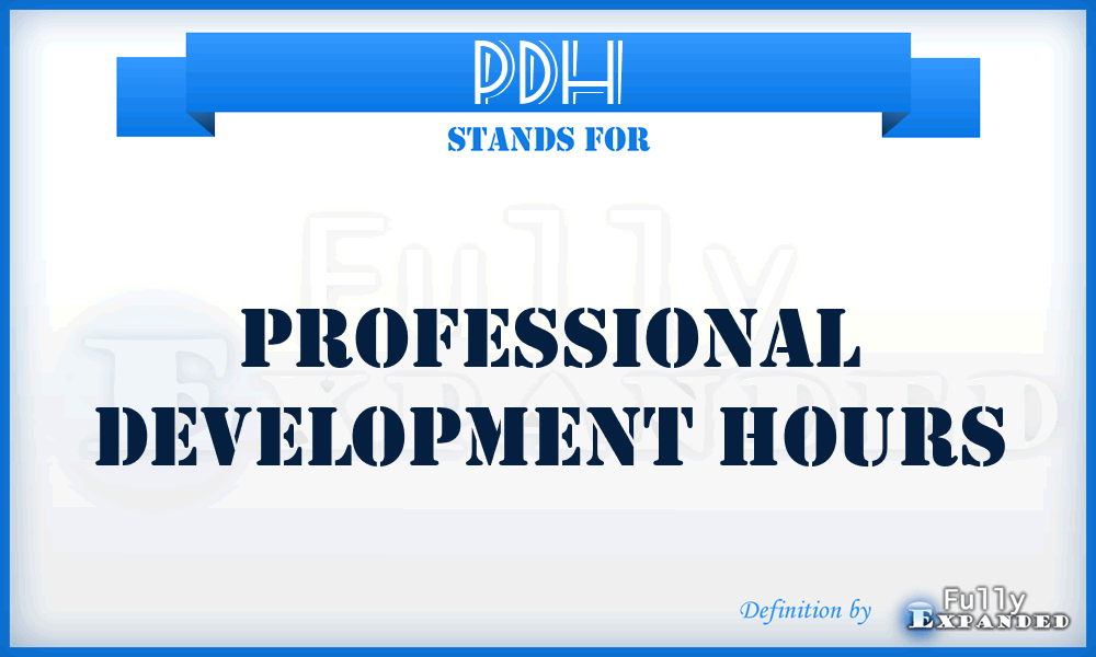 PDH - Professional Development Hours