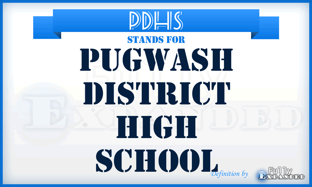 PDHS - Pugwash District High School