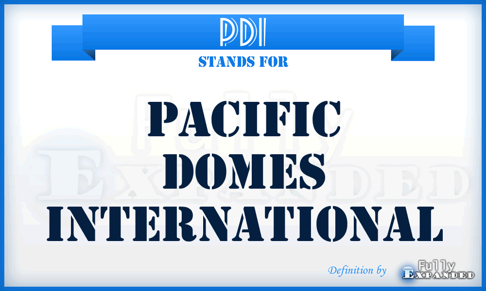 PDI - Pacific Domes International