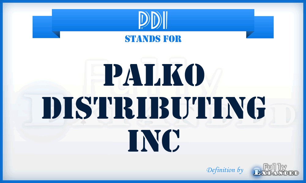 PDI - Palko Distributing Inc