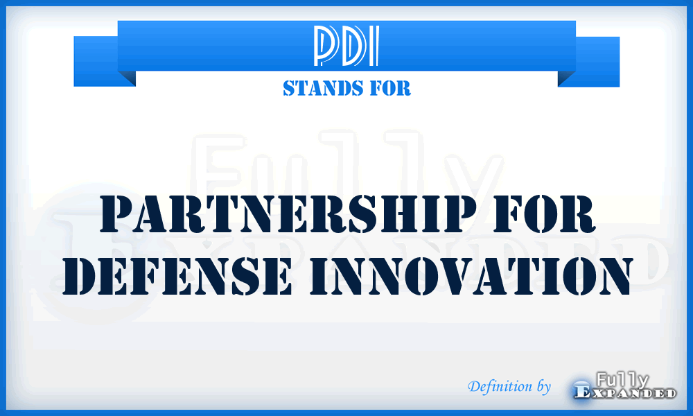 PDI - Partnership for Defense Innovation