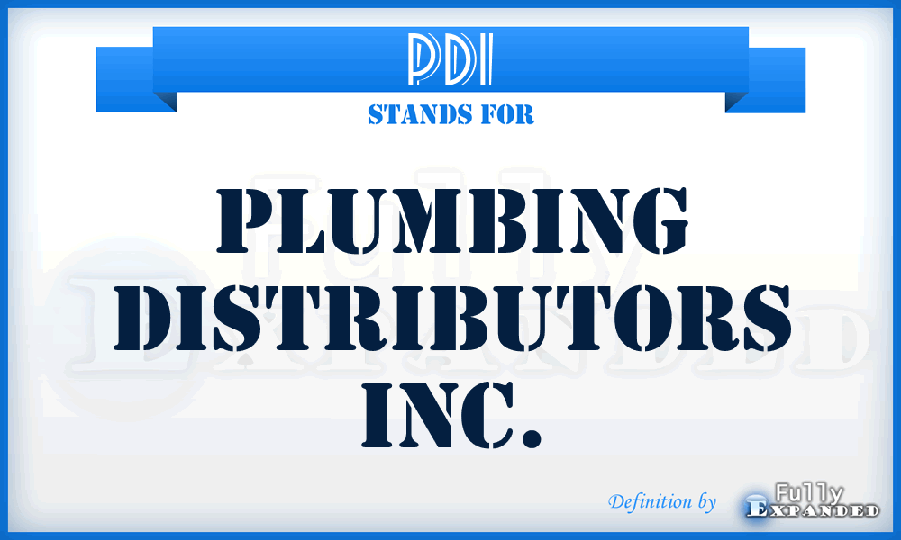 PDI - Plumbing Distributors Inc.