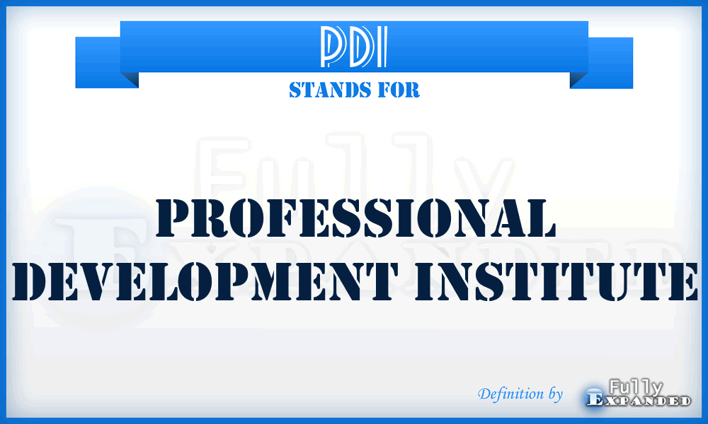 PDI - Professional Development Institute