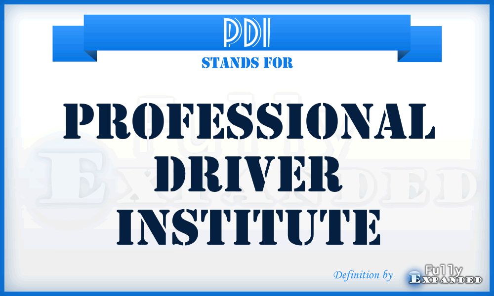 PDI - Professional Driver Institute
