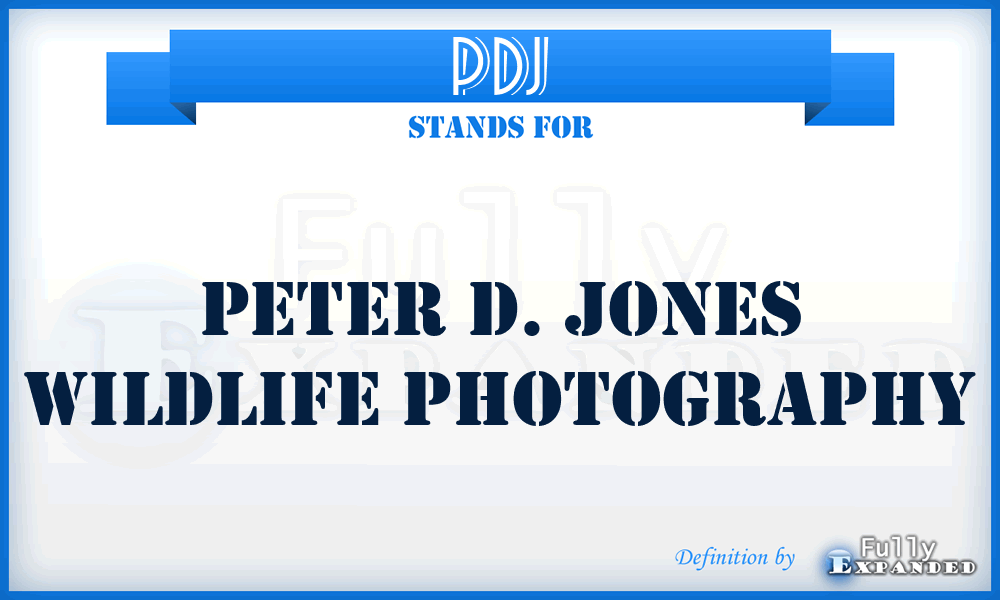 PDJ - Peter D. Jones Wildlife Photography