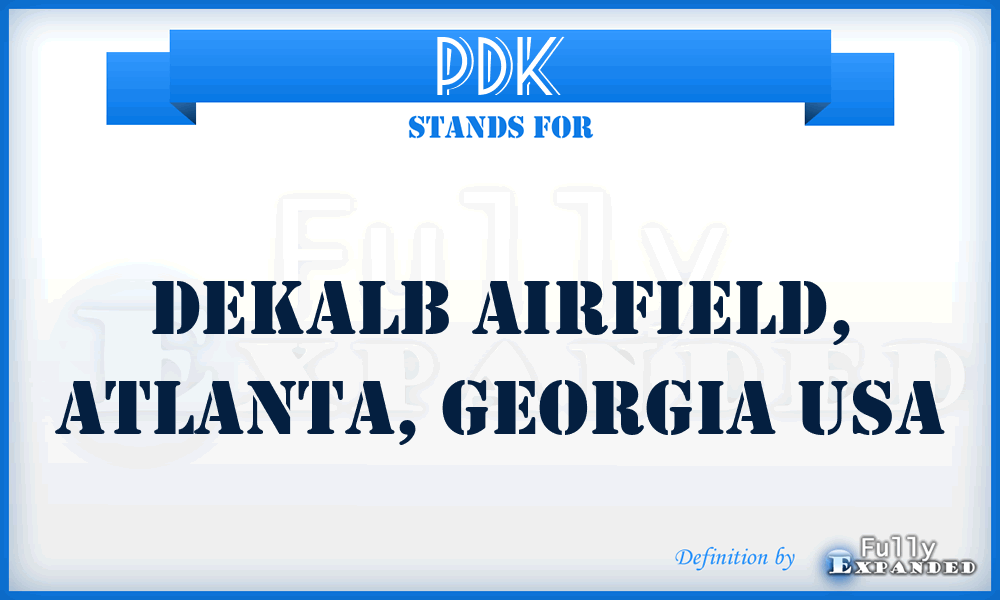 PDK - Dekalb Airfield, Atlanta, Georgia USA