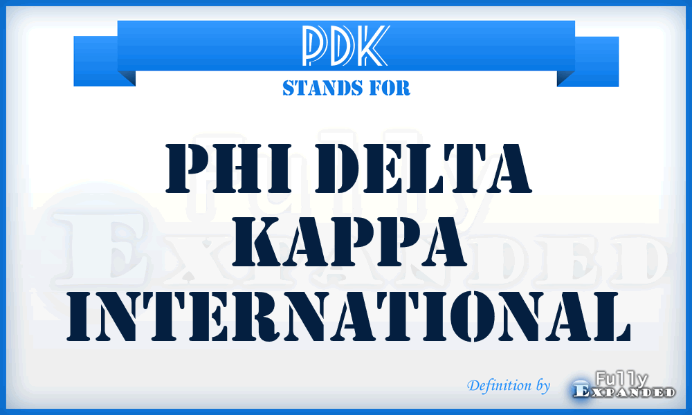 PDK - Phi Delta Kappa International