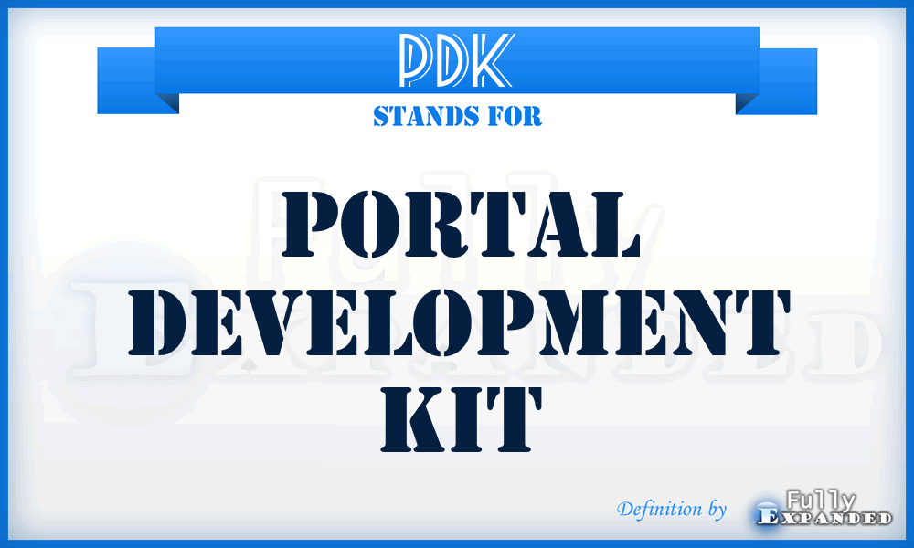 PDK - Portal Development Kit