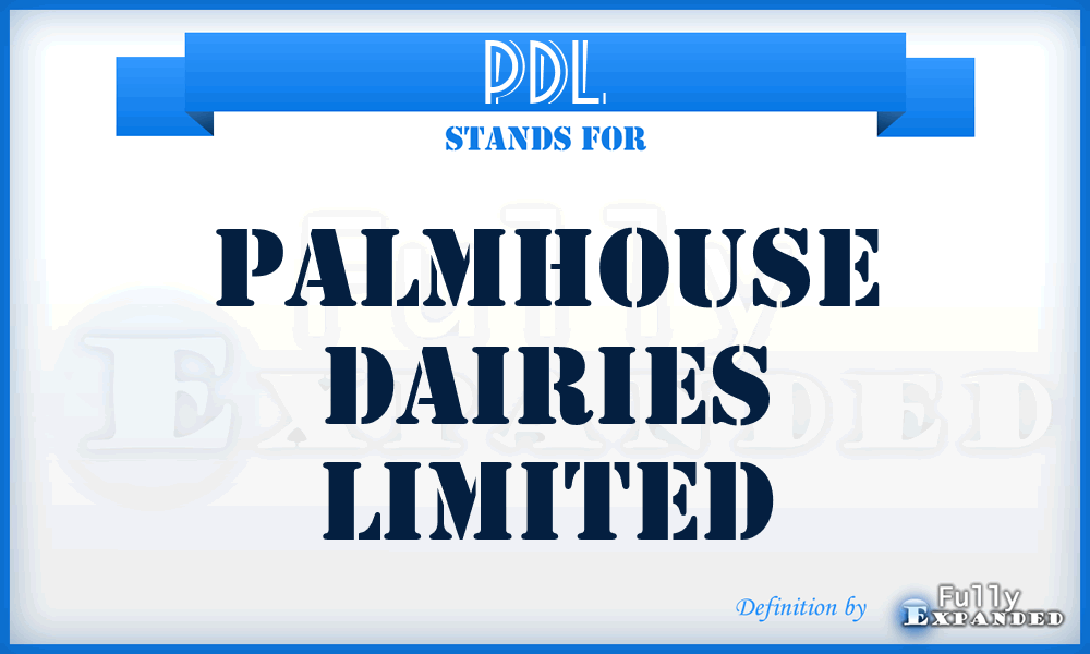 PDL - Palmhouse Dairies Limited