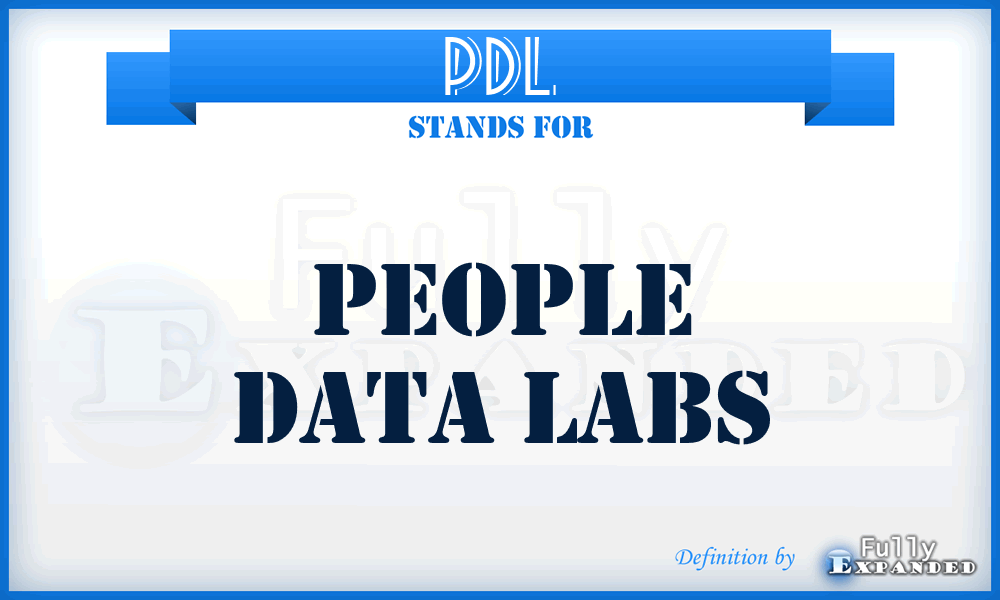 PDL - People Data Labs
