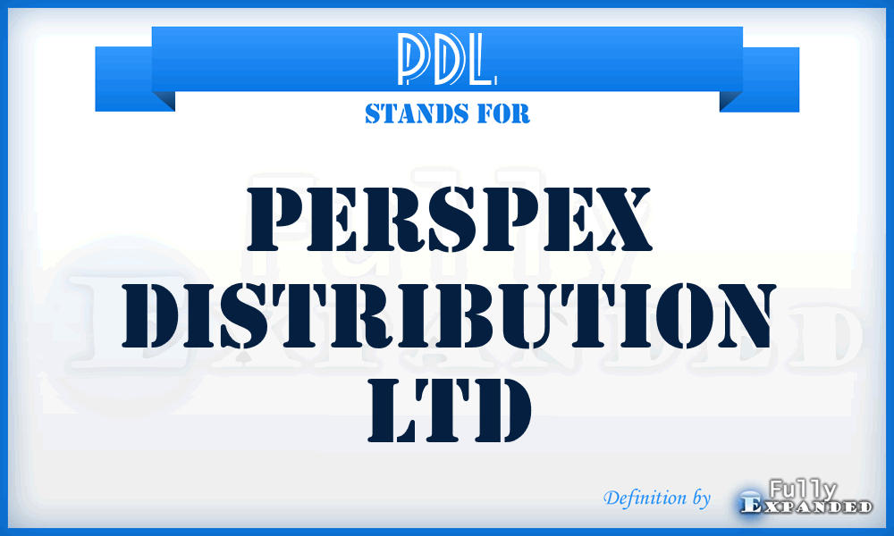PDL - Perspex Distribution Ltd