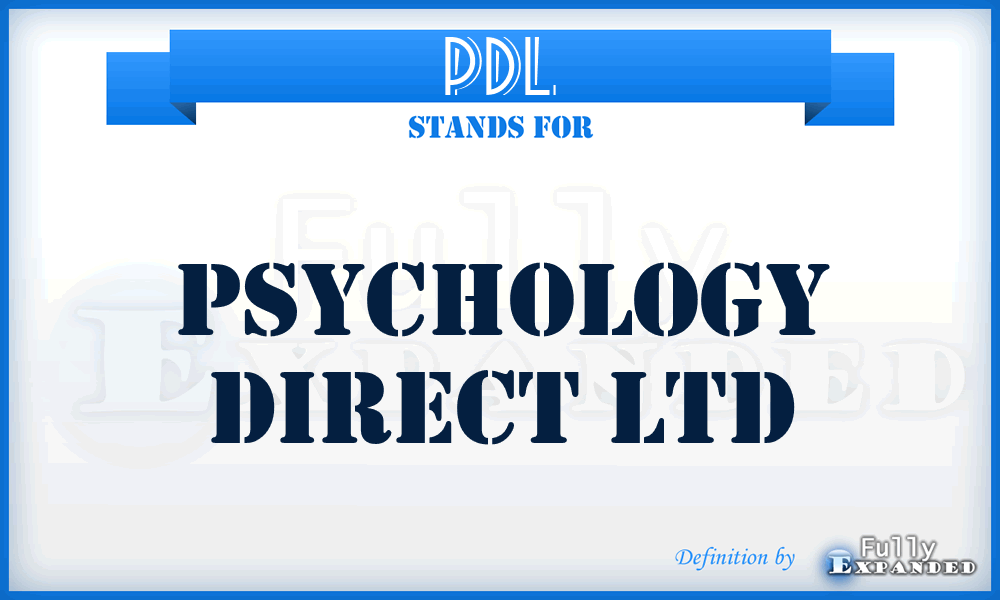PDL - Psychology Direct Ltd