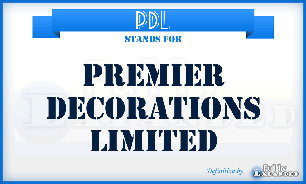 PDL - Premier Decorations Limited