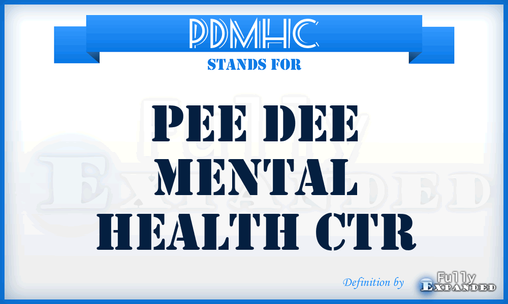 PDMHC - Pee Dee Mental Health Ctr