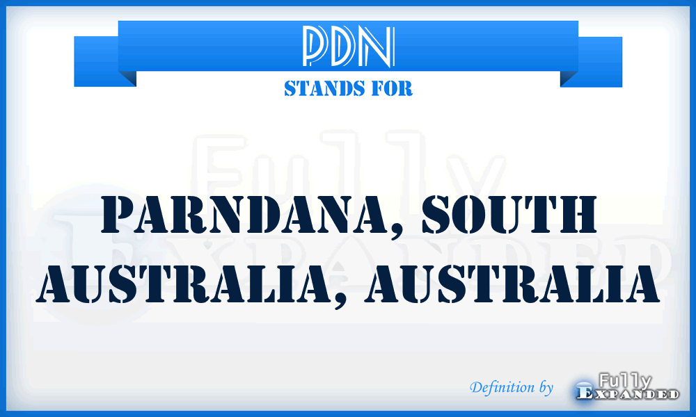 PDN - Parndana, South Australia, Australia