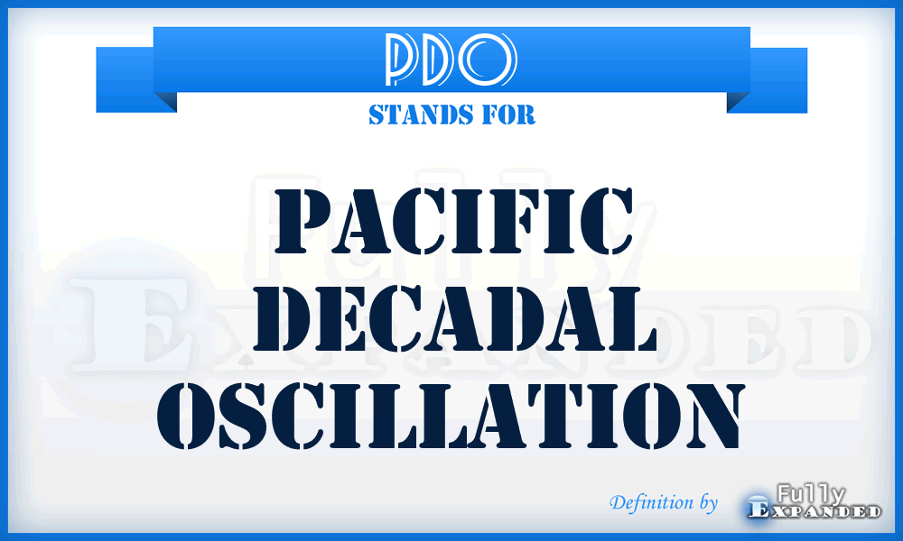 PDO - Pacific Decadal Oscillation