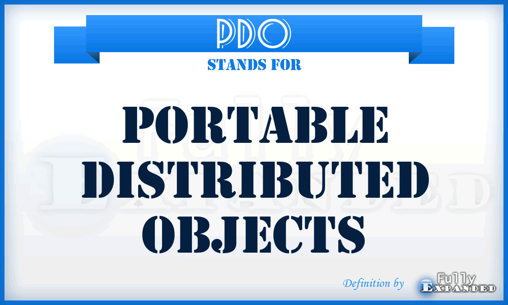 PDO - portable distributed objects