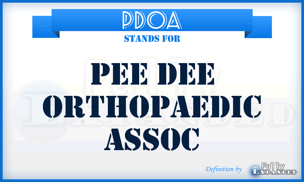 PDOA - Pee Dee Orthopaedic Assoc