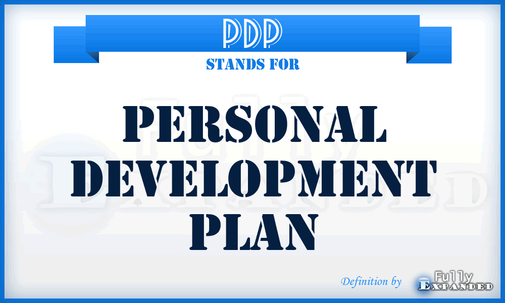 PDP - Personal Development Plan