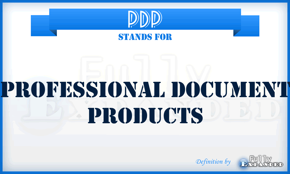 PDP - Professional Document Products