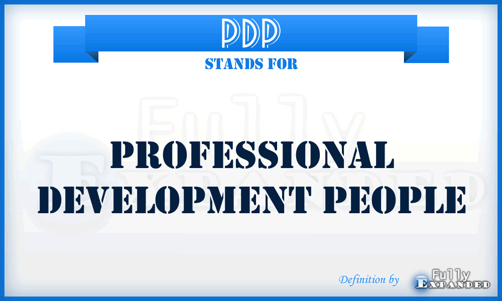 PDP - Professional Development People