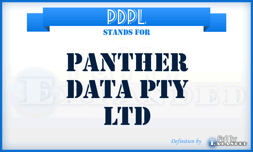 PDPL - Panther Data Pty Ltd