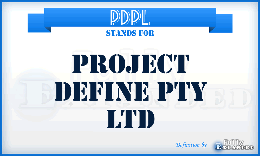 PDPL - Project Define Pty Ltd