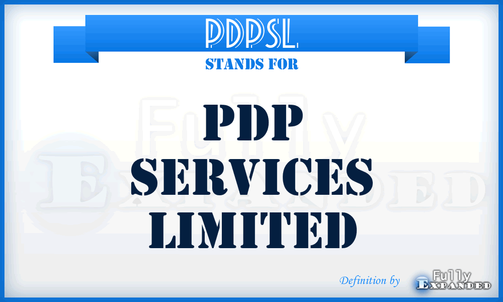 PDPSL - PDP Services Limited