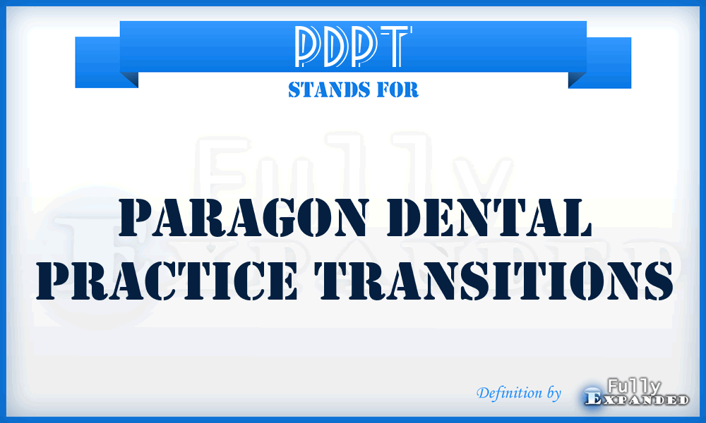 PDPT - Paragon Dental Practice Transitions