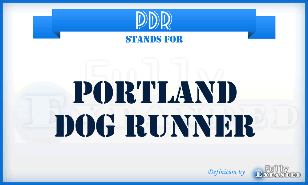 PDR - Portland Dog Runner