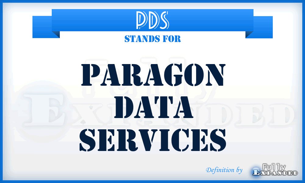 PDS - Paragon Data Services