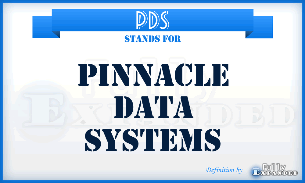 PDS - Pinnacle Data Systems