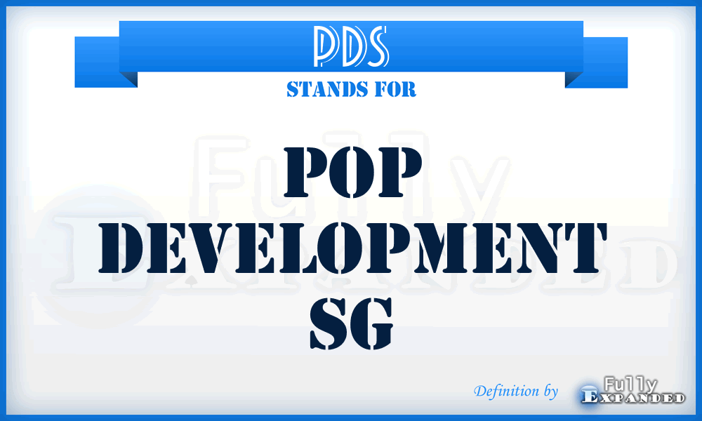 PDS - Pop Development Sg