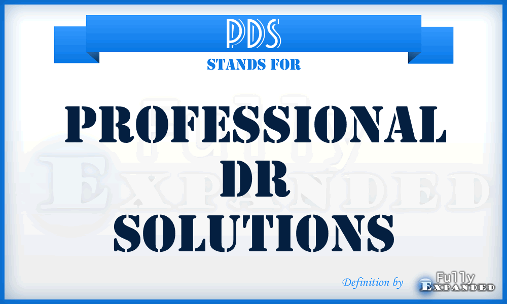 PDS - Professional Dr Solutions