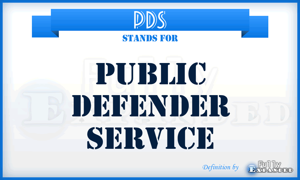 PDS - Public Defender Service