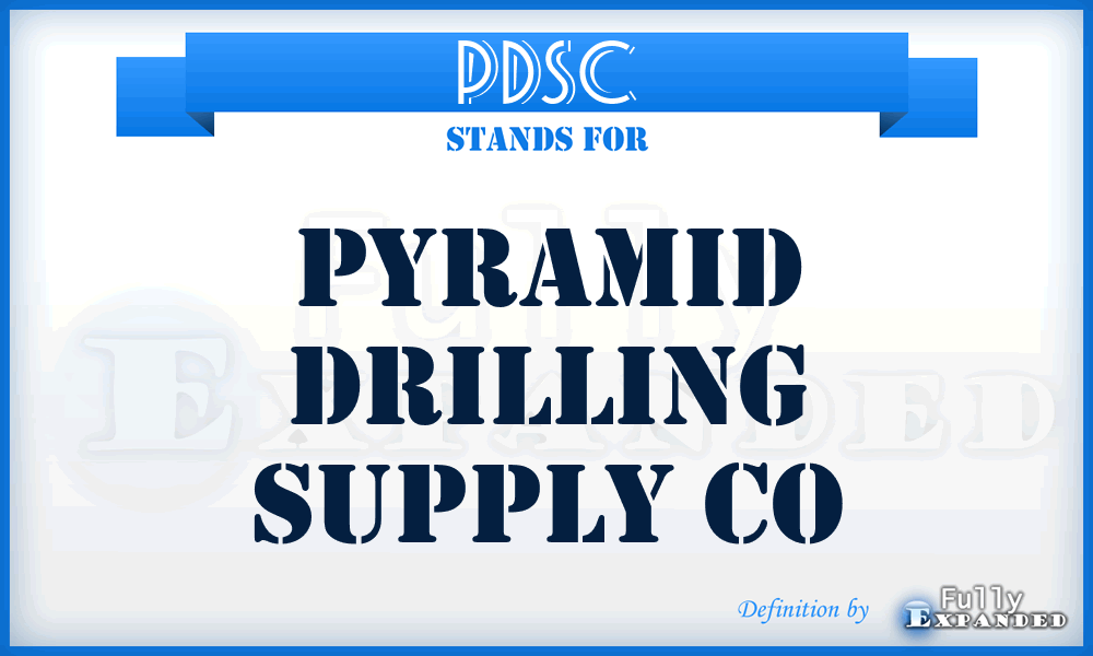 PDSC - Pyramid Drilling Supply Co