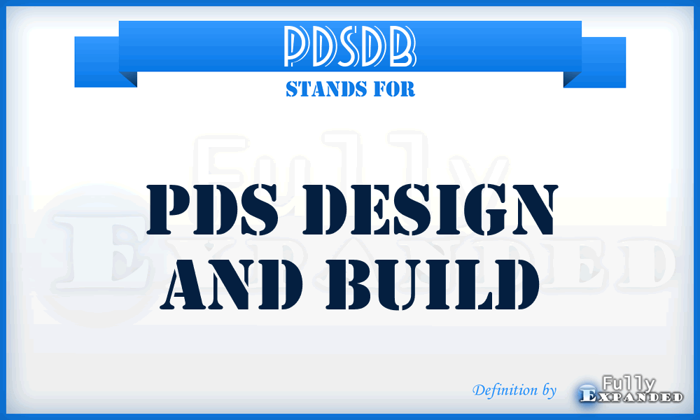 PDSDB - PDS Design and Build