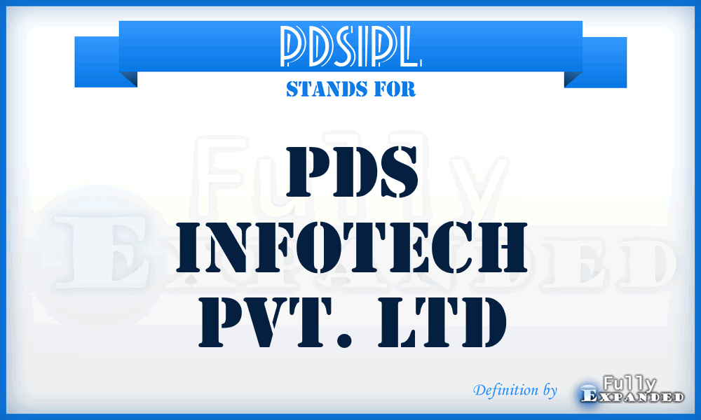 PDSIPL - PDS Infotech Pvt. Ltd