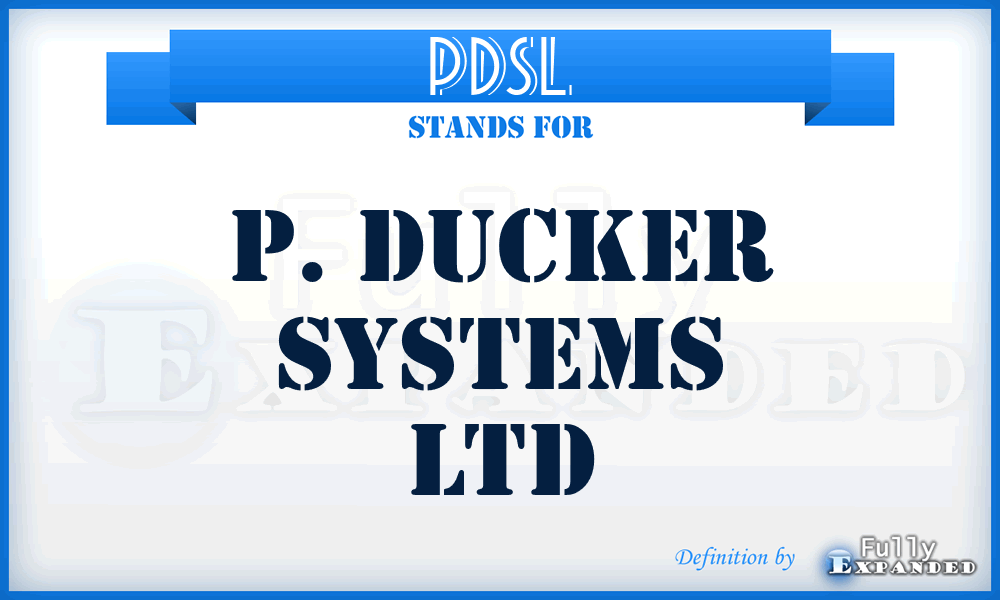 PDSL - P. Ducker Systems Ltd