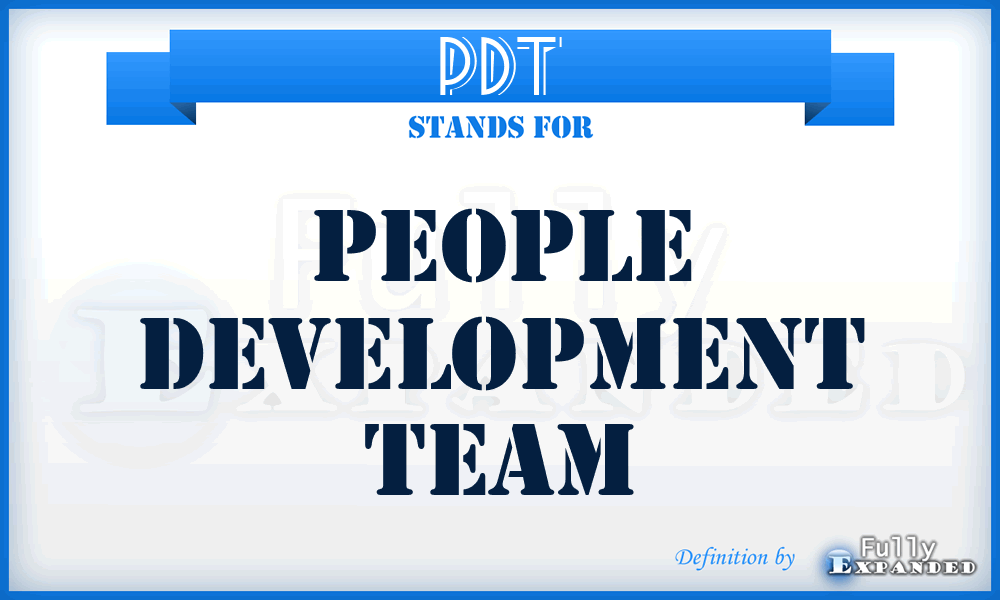 PDT - People Development Team