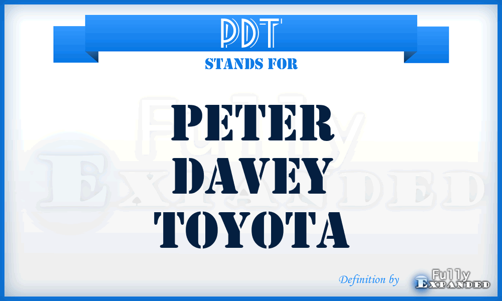 PDT - Peter Davey Toyota
