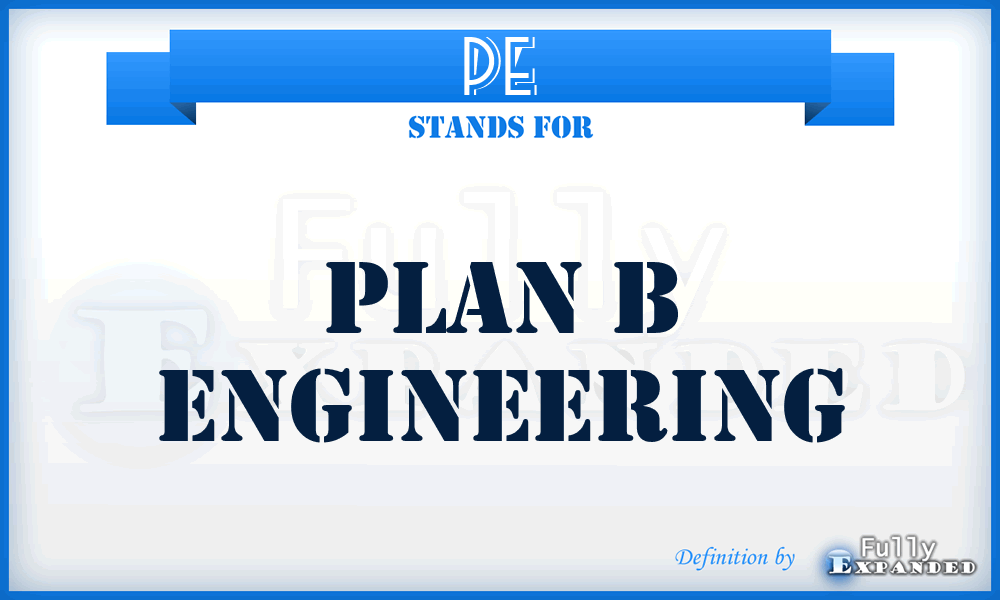 PE - Plan b Engineering