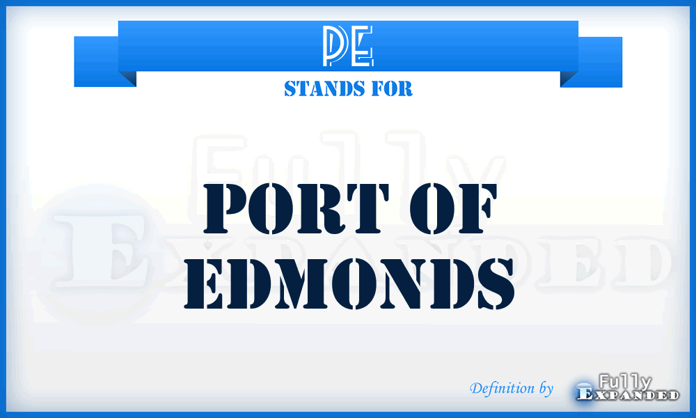 PE - Port of Edmonds