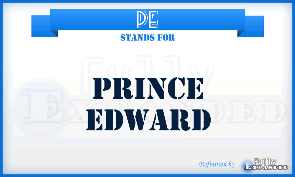 PE - Prince Edward