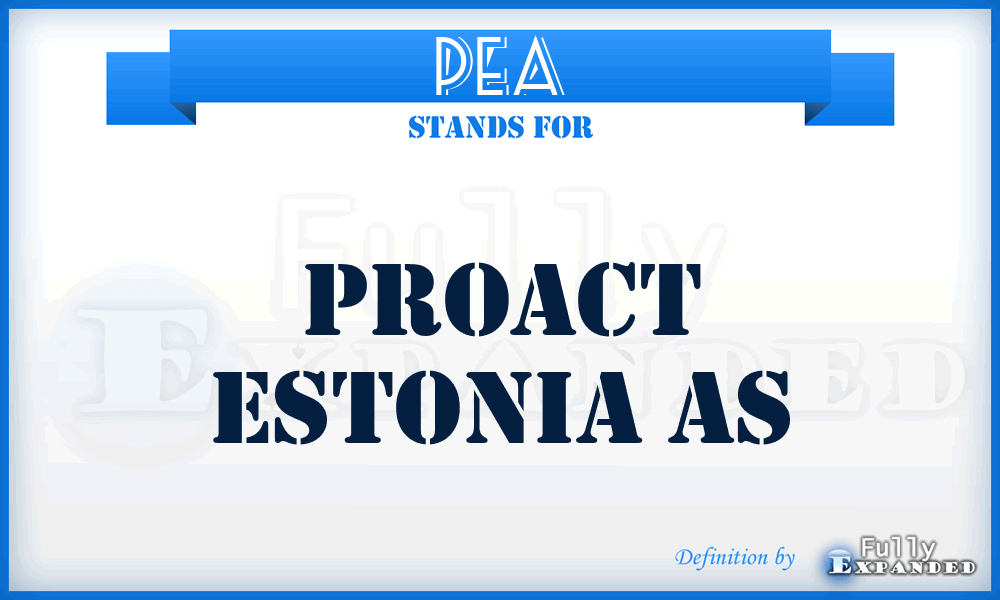 PEA - Proact Estonia As